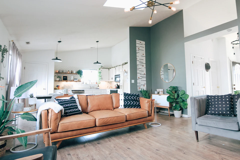 Finished living room after a JL Handyman repair and repaint